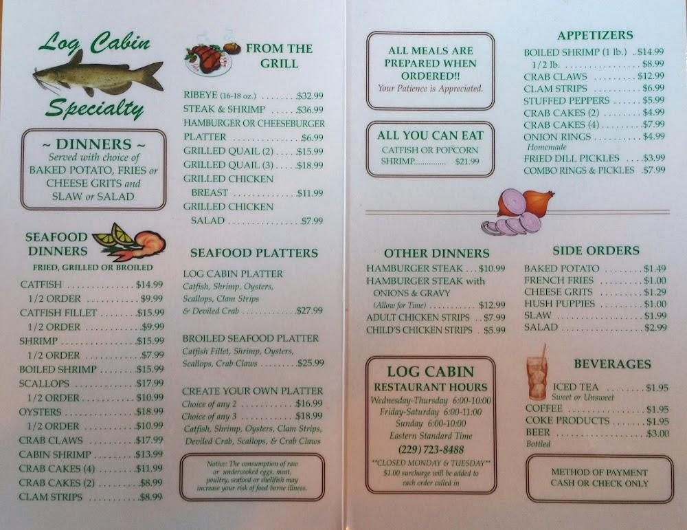 Log Cabin Restaurant Menu image 3